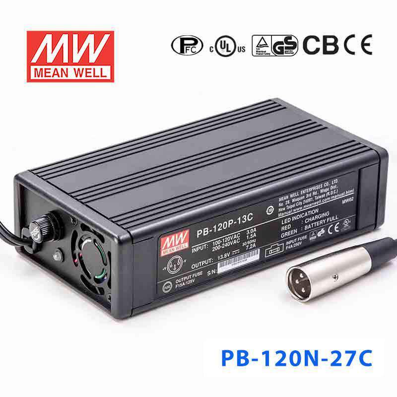 Mean Well PB-120N-27C Portable Battery Chargers 118.68W 27.6V 4.3A - Single Output Power Supply