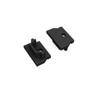 Archilight End Cap for Linear U Shape - With Wiring Holes - Black