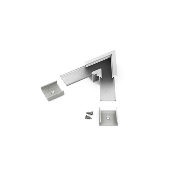 Archilight Alumnium Corner Joiner for DECORUS IN - 30mm Width - 60 Degree - Silver