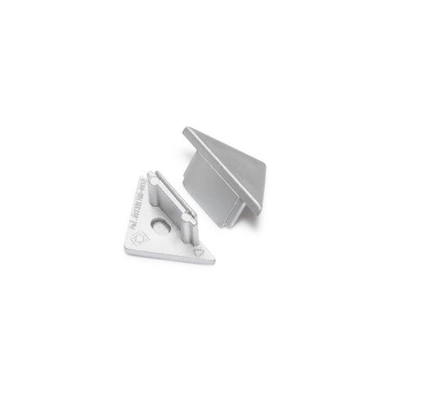 Archilight End Cap for TRINUS Extrusion Prfile - Without Wiring Holes - Silver