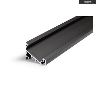 Archilight CLINA LED Extrusion Profile Corner Shape - 2 Meter - No Diffuser - Black