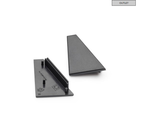 Archilight End Cap for CLINA Corner Profile - Without Wiring Holes - Black