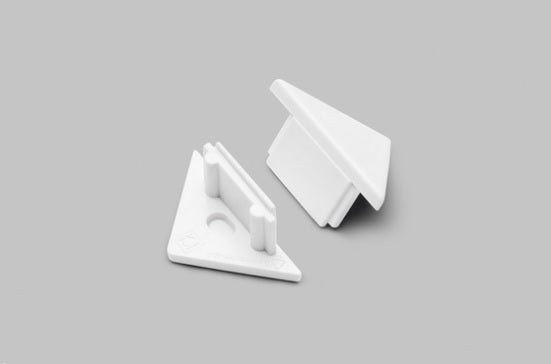 Archilight End Cap for TRINUS Extrusion Prfile - Without Wiring Holes - White