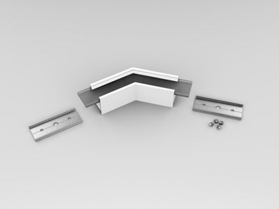 Archilight Alumnium Corner Joiner for Decorus - 23mm Width - 135 Degree - White