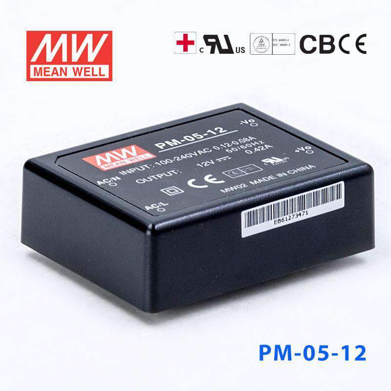 Mean Well PM-05-12 Power Supply 5W 12V