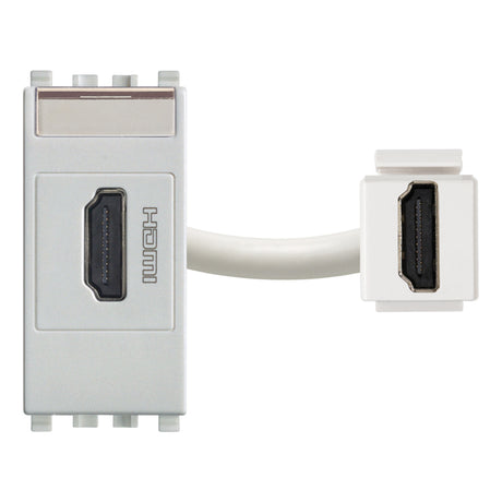 Eikon  HDMI Outlet Socket Connector Silver