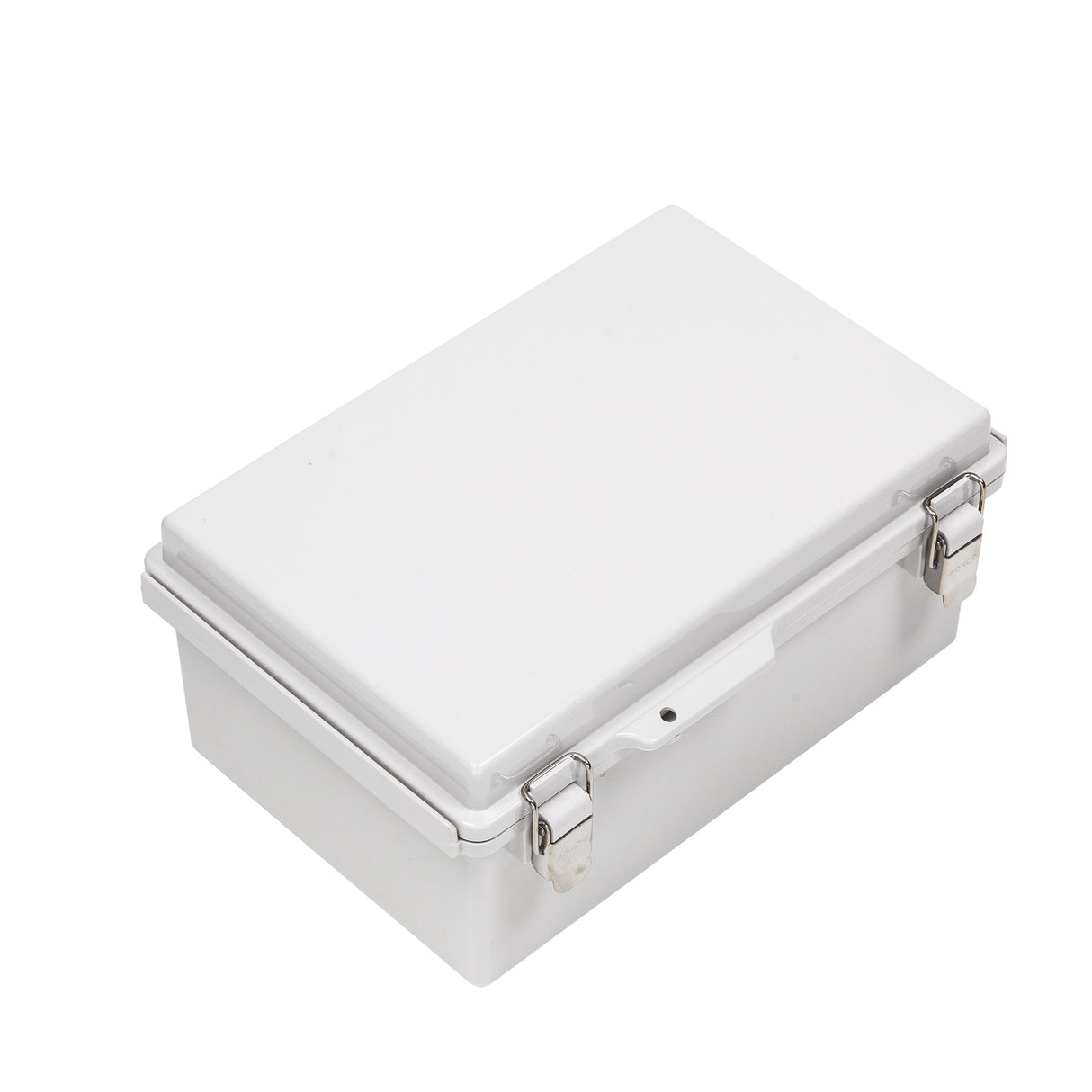 Boxco P-Series 200x300x150mm Plastic Enclosure, IP67, IK08, PC, Grey Cover, Molded Hinge and Latch Type - PHOTO 1