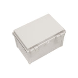 Boxco Q-Series 200x300x180mm Plastic Enclosure, IP67, IK08, ABS, Grey Cover, Hinge Type with Plate - PHOTO 1