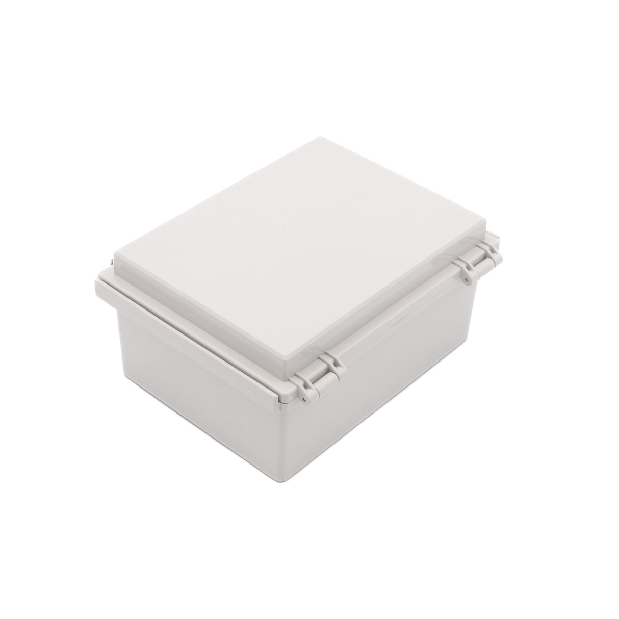 Boxco P-Series 170x220x100mm Plastic Enclosure, IP67, IK08, ABS, Grey Cover, Molded Hinge and Latch Type - PHOTO 2