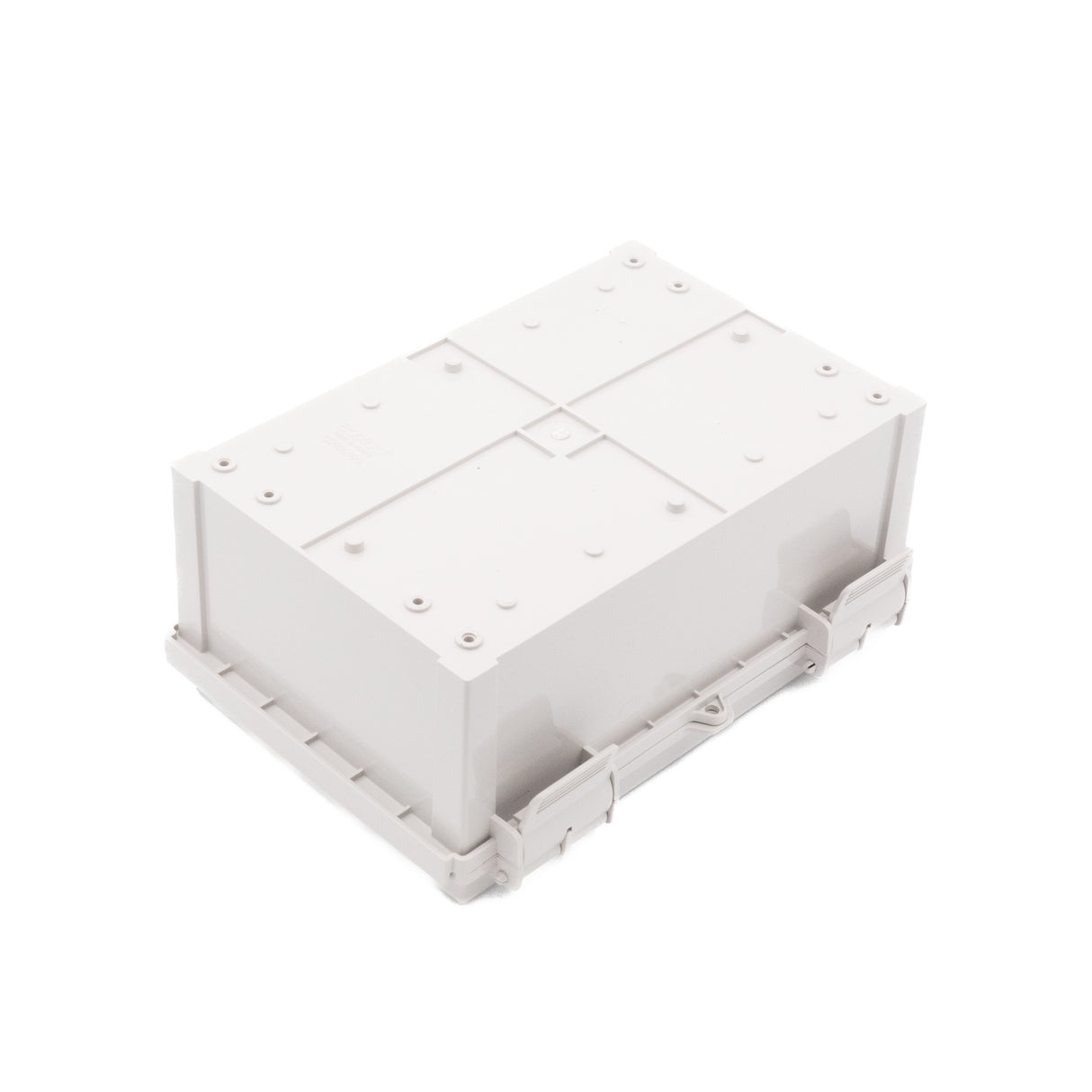 Boxco Q-Series 200×300×130mm Plastic Enclosure, IP67, IK08, PC, Grey Cover, Plastic Hinge and Latch Type
