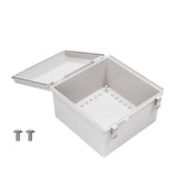 Boxco P-Series 300x300x180mm Plastic Enclosure, IP67, IK08, ABS, Grey Cover, Molded Hinge and Latch Type