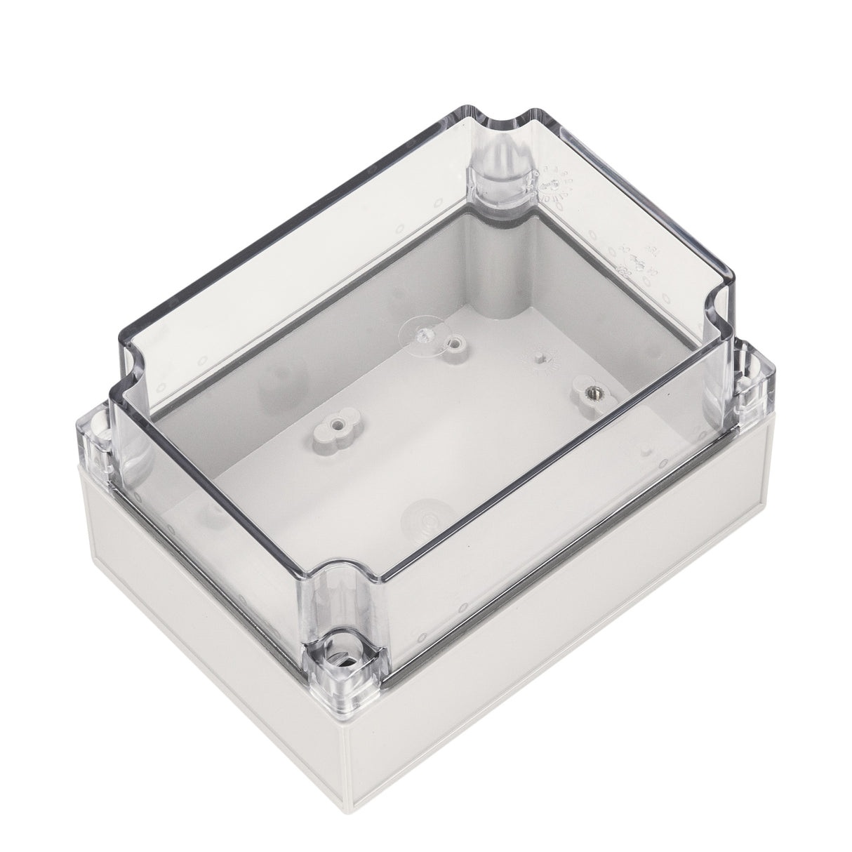 Boxco S-Series 125x175x100mm Plastic Enclosure, IP67, IK08, PC, Transparent Cover, Screw Type