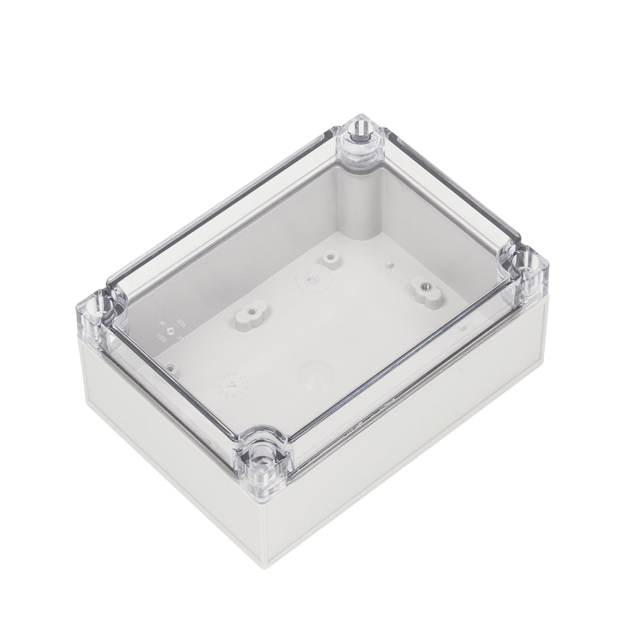 Boxco S-Series 125x175x75mm Plastic Enclosure, IP67, IK08, PC, Transparent Cover, Screw Type