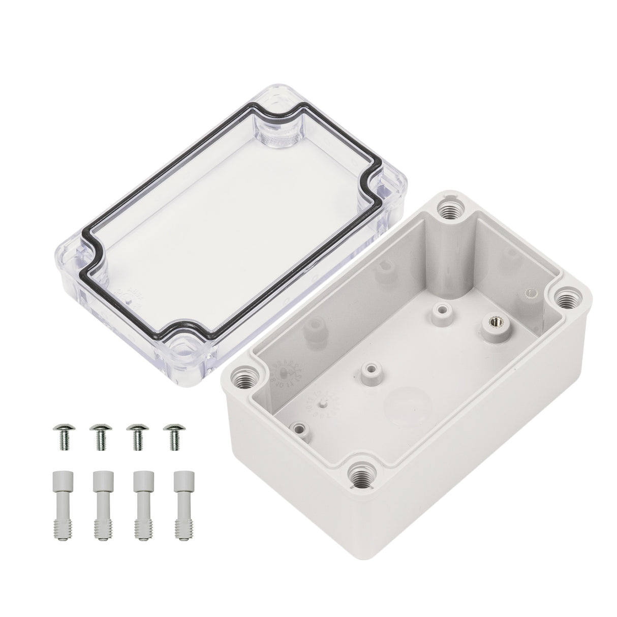 Boxco S-Series 80×130×70mm Plastic Enclosure, IP67, IK08, ABS, Transparent Cover, Screw Type