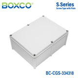 Boxco S-Series 330x430x180mm Plastic Enclosure, IP67, IK08, PC, Grey Cover, Screw Type