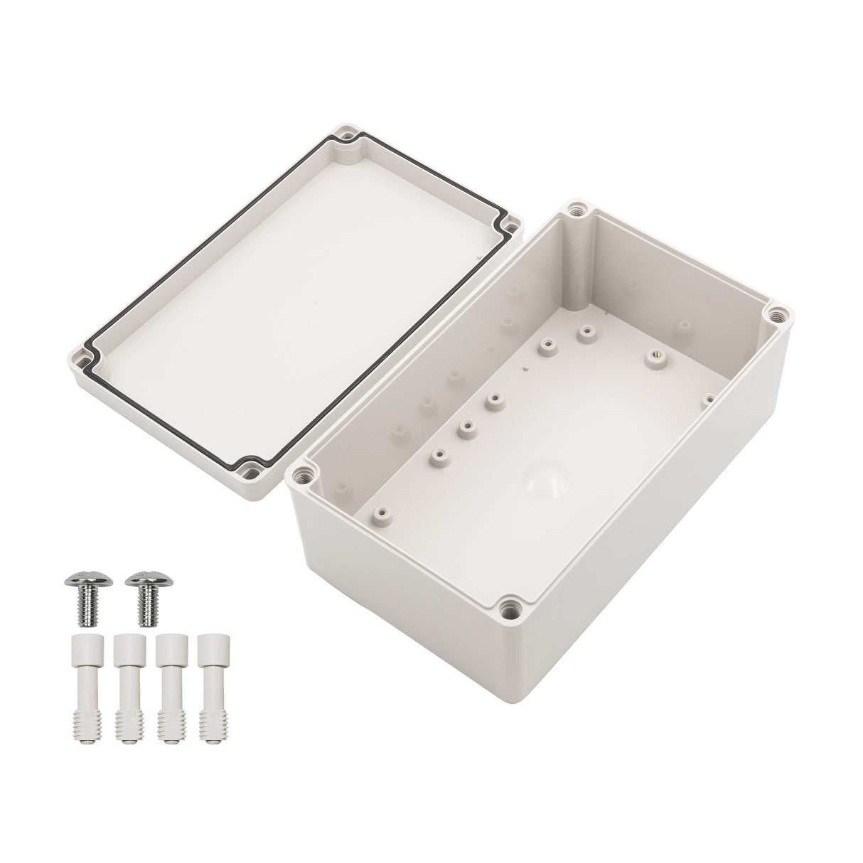 Boxco S-Series 150x250x100mm Plastic Enclosure, IP67, IK08, ABS, Grey Cover, Screw Type