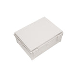 Boxco Q-Series 300x400x150mm Plastic Enclosure, IP67, IK08, ABS, Grey Cover, Hinge Type with Plate - PHOTO 1