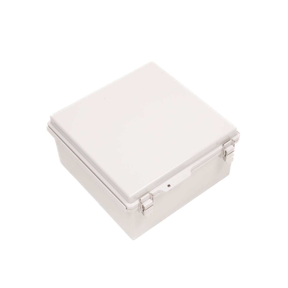 Boxco P-Series 300x300x150mm Plastic Enclosure, IP67, IK08, ABS, Grey Cover, Molded Hinge and Latch Type - PHOTO 1
