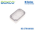 Boxco M-Series 80x130x35mm Plastic Enclosure, IP67, IK08, PC, Transparent Cover, Screw Type
