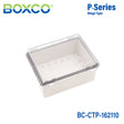 Boxco P-Series 160x210x100mm Plastic Enclosure, IP67, IK08, PC, Transparent Cover, Molded Hinge and Latch Type