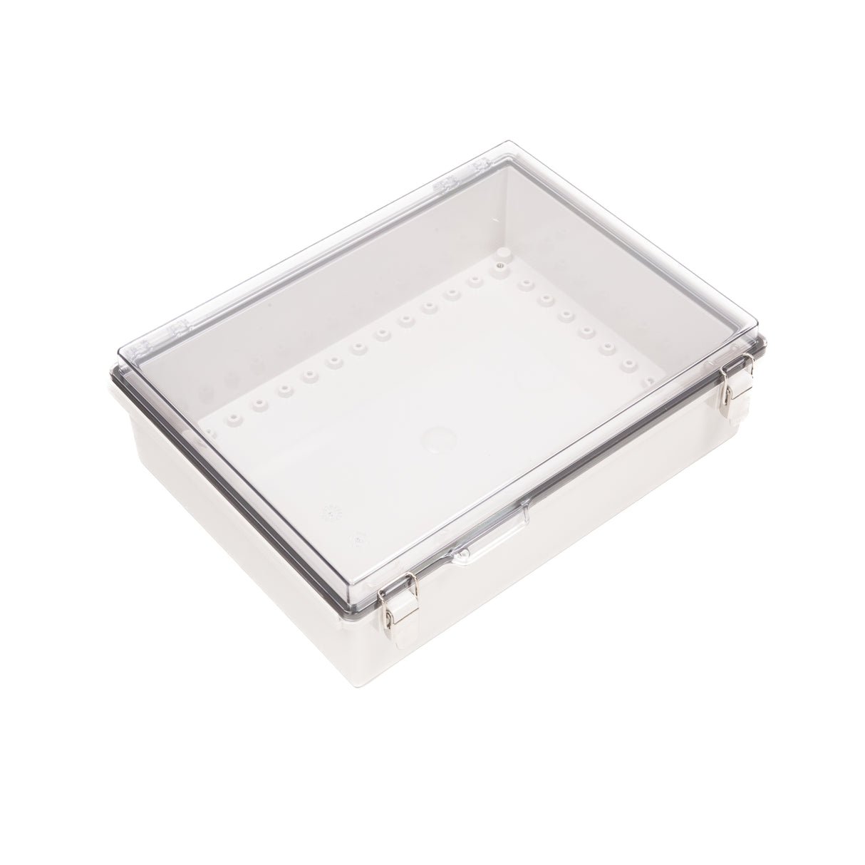 Boxco P-Series 300x400x120mm Plastic Enclosure, IP67, IK08, ABS, Transparent Cover, Molded Hinge and Latch Type - PHOTO 1