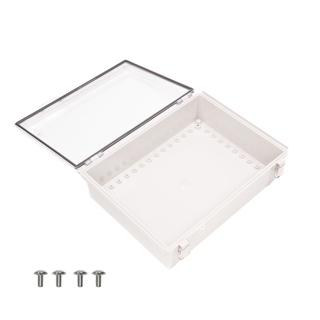Boxco P-Series 300x400x120mm Plastic Enclosure, IP67, IK08, ABS, Transparent Cover, Molded Hinge and Latch Type - PHOTO 3