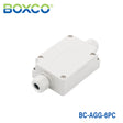 Boxco Terminal Box 6-pole with Waterproof Connector 50x70x24mm, IP67, IK08, ABS, Grey Cover
