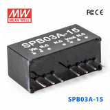 Mean Well SPB03A-15 DC-DC Converter - 3W - 9~18V in 15V out