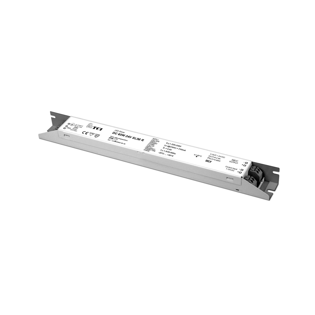 TCI 150W 24V constant voltage driver - slim type - 1-10V dimmable(127957)