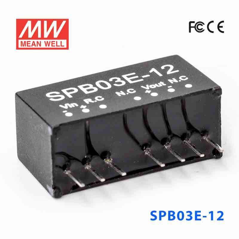 Mean Well SPB03E-12 DC-DC Converter - 3W - 4.5~9V in 12V out