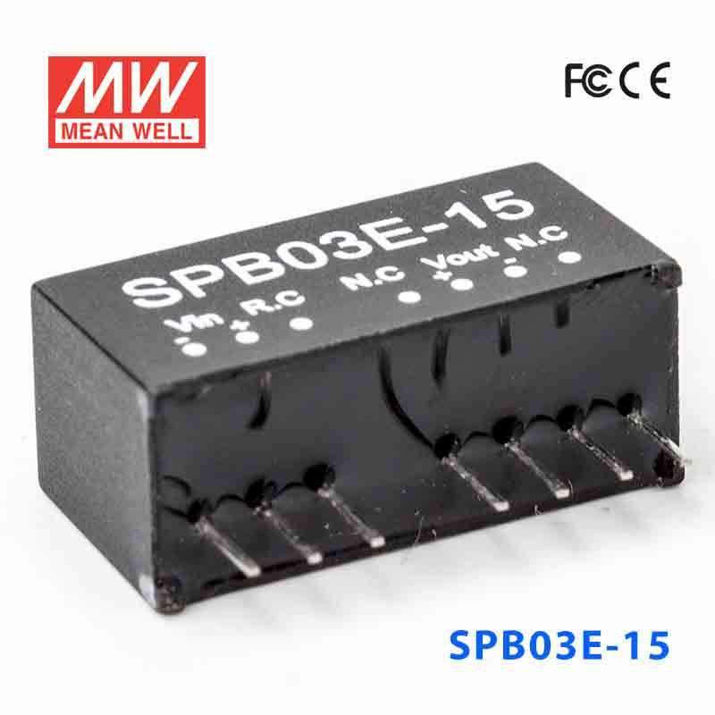 Mean Well SPB03E-15 DC-DC Converter - 3W - 4.5~9V in 15V out