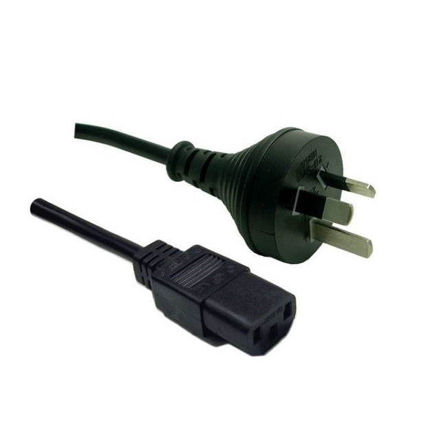 4M 3 Pin Plug to IEC Female Plug 10A, SAA Approved Power Cord BLACK Colour