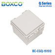 Boxco Q-Series 150×150×120mm Plastic Enclosure, IP67, IK08, PC, Grey Cover, Plastic Hinge and Latch Type