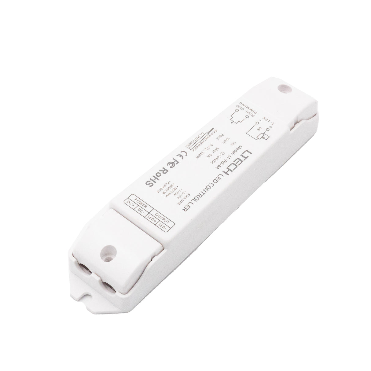 Ltech LT-701-6A Constant Voltage Controller - 0-10V/Push Dimmable