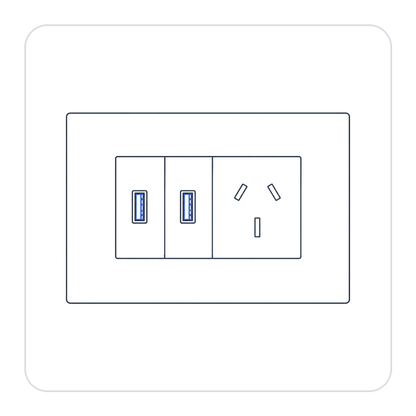 Single Socket + USB